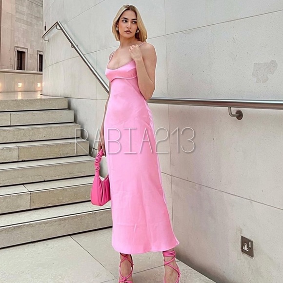 LAST 1!🔥ZARA SATIN EFFECT CUT OUT DRESS - Picture 5 of 17